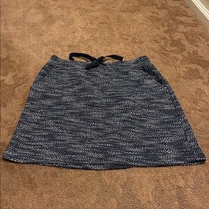 LOFT Textured Navy Mini Skirt